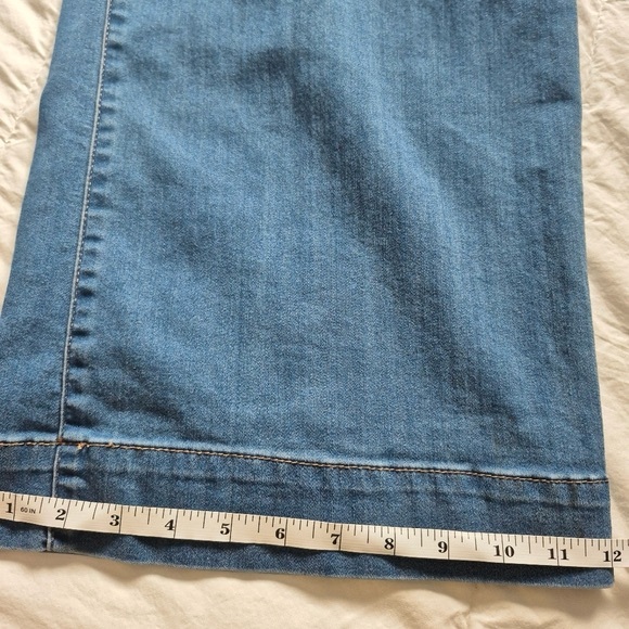 Rachel Roy Wide Leg Flare Sailor Denim Jeans Med Wash Sz 28 - Picture 12 of 12